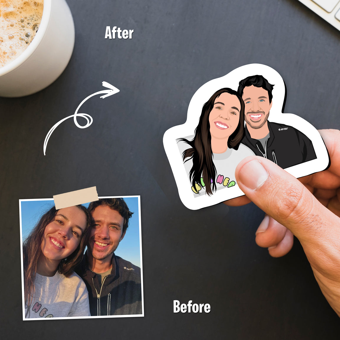 Custom Couple Fridge Magnets