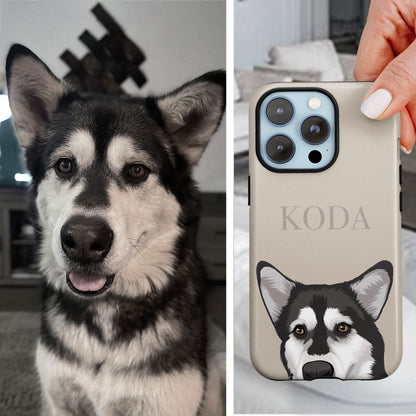 Custom Peak a Boo Dog Phone Case