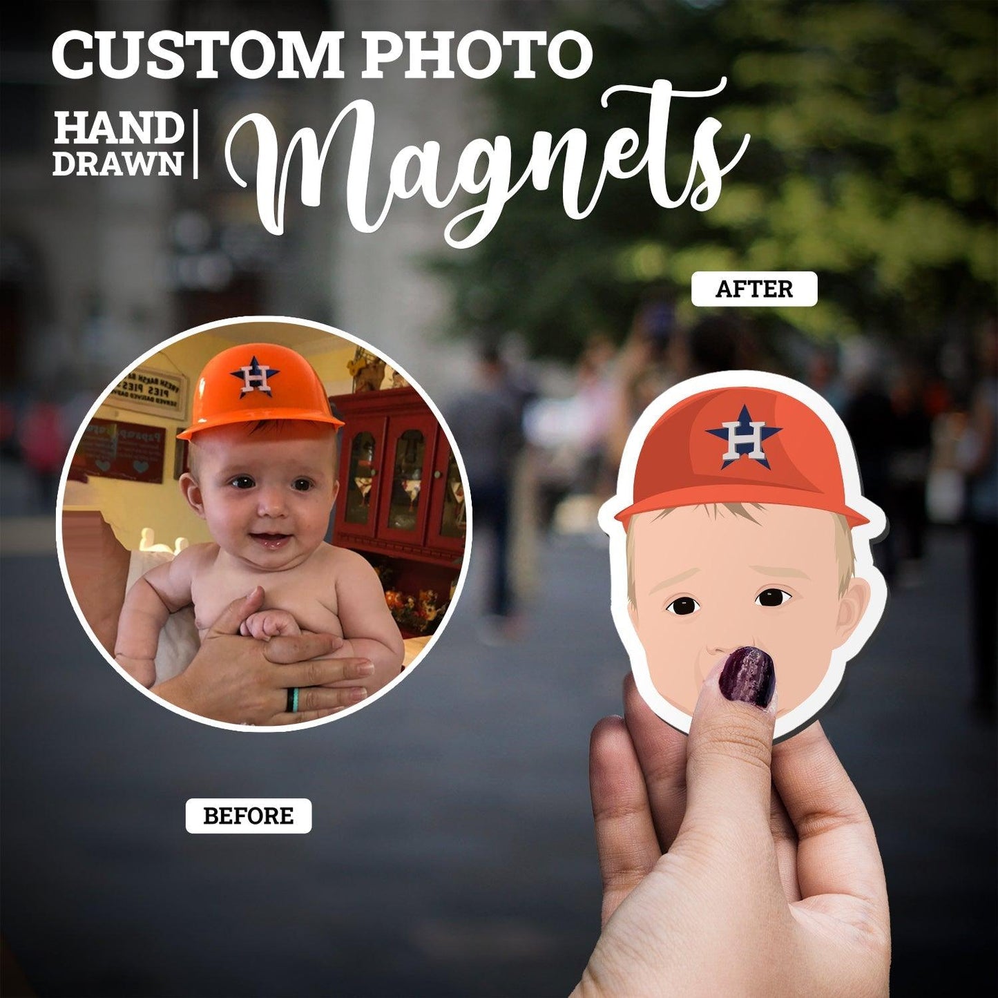 Personalized Baby Face Magnets