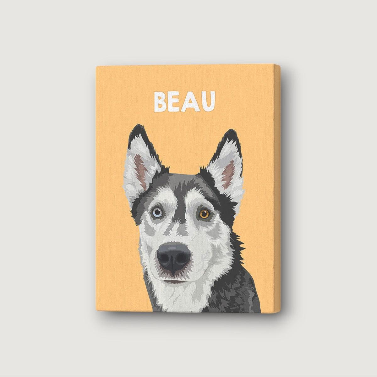 Personalized Dog Portrait Canvas