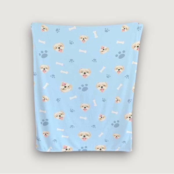 Personalized Dog Face Blanket