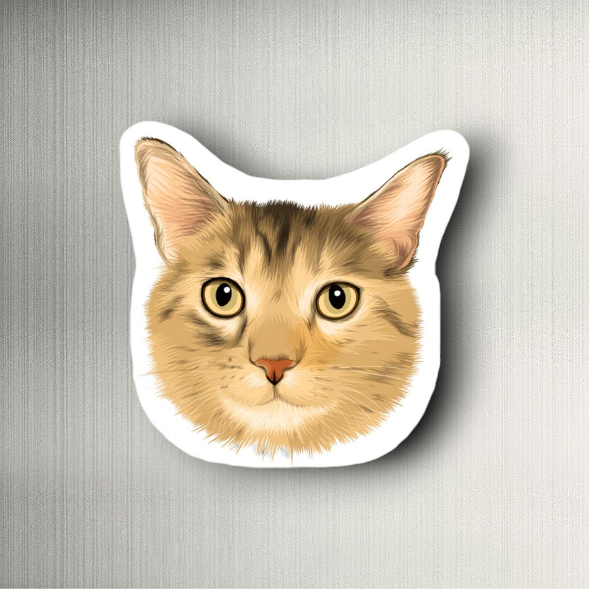Personalized Cat Face Magnets