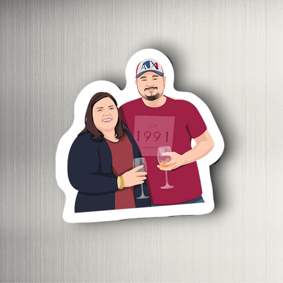 Personalized Couple Fridge Magnets