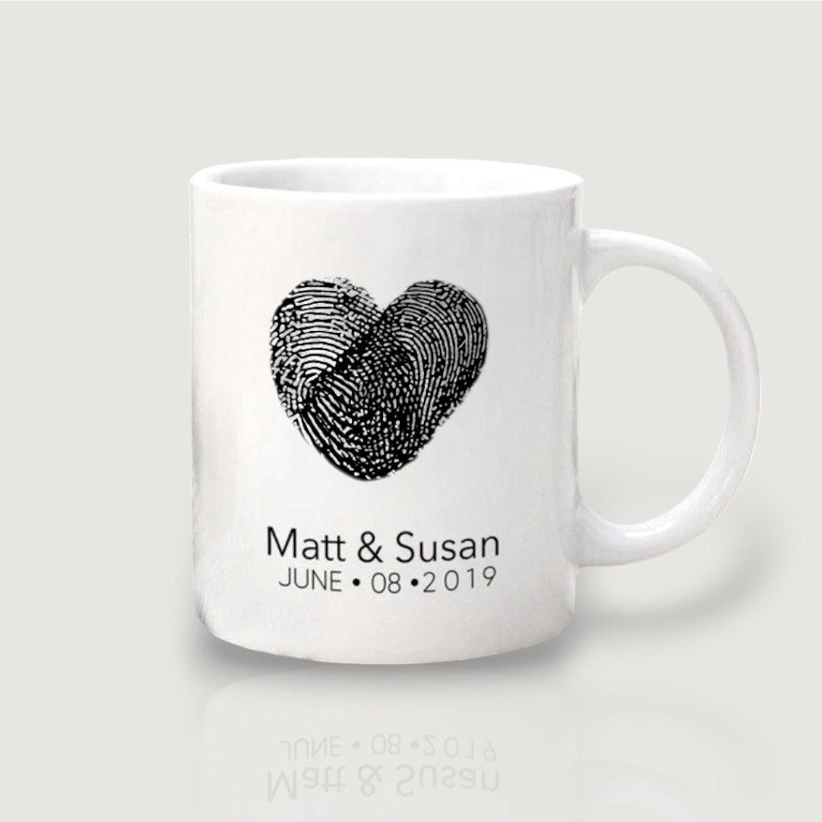 Personalized Couples Fingerprint Mug