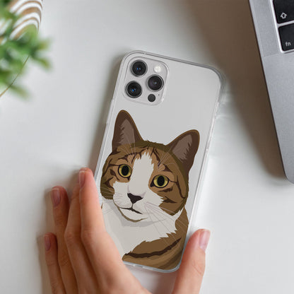 Custom Cat Drawing Clear Case