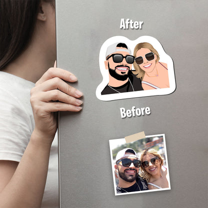 Custom Couple Fridge Magnets