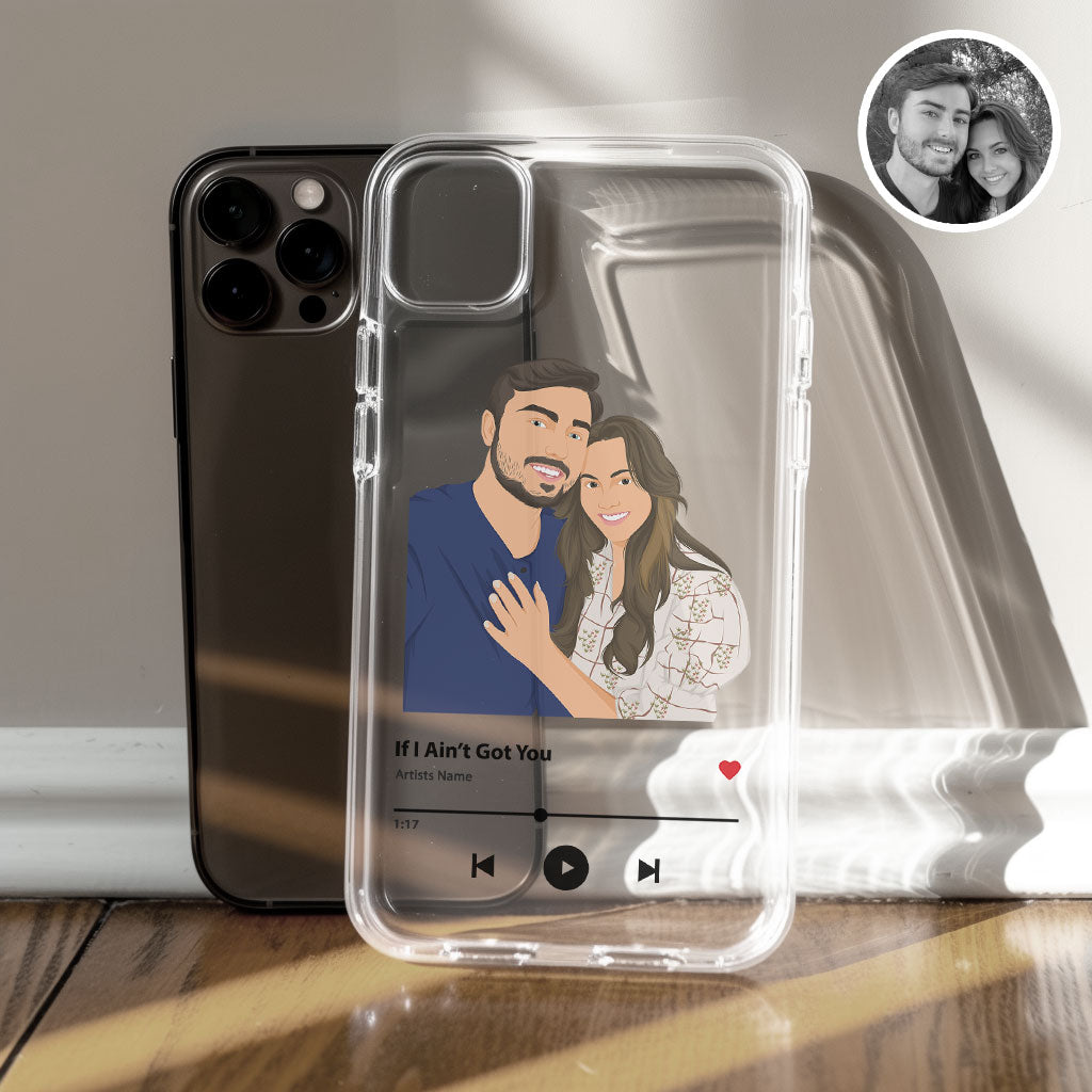 Custom Couple Theme Song Clear Case