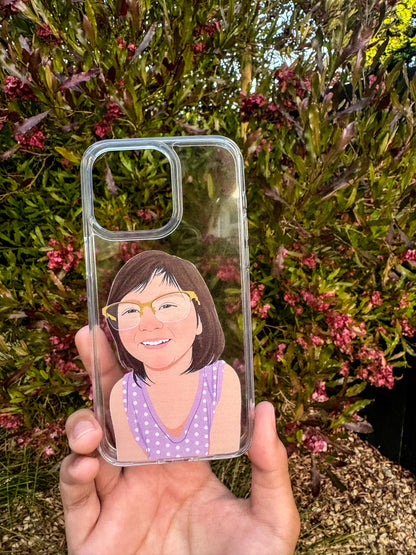 Custom Child Portrait Clear Case