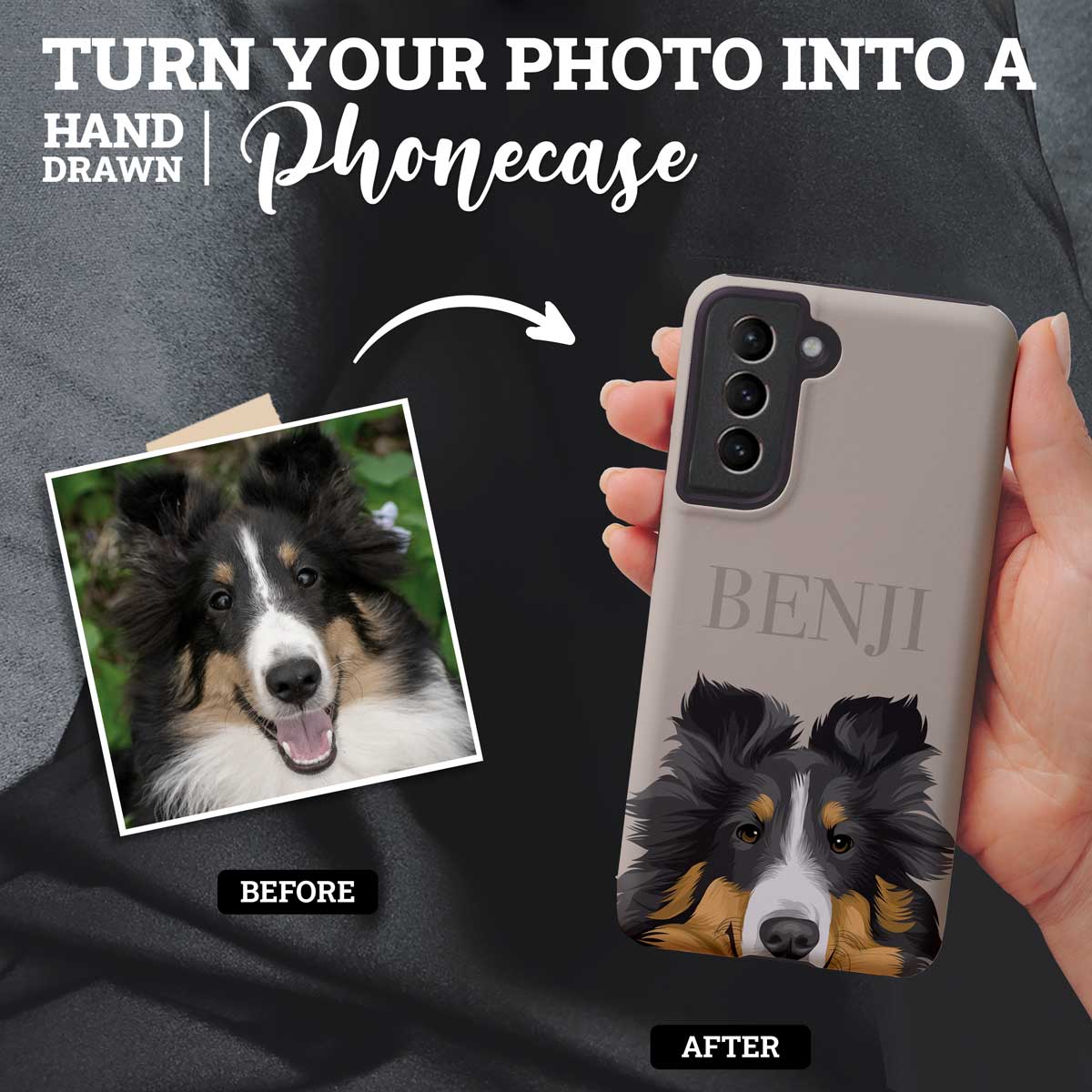 Custom Peak a Boo Dog Phone Case