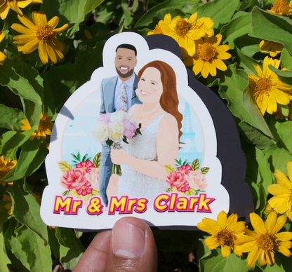 Custom Couple Fridge Magnets