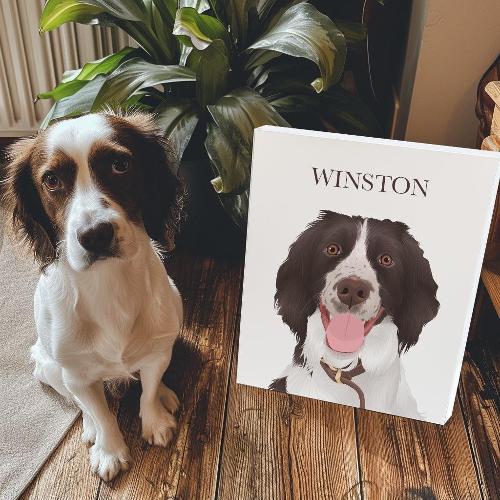 Personalized Dog Portrait Canvas
