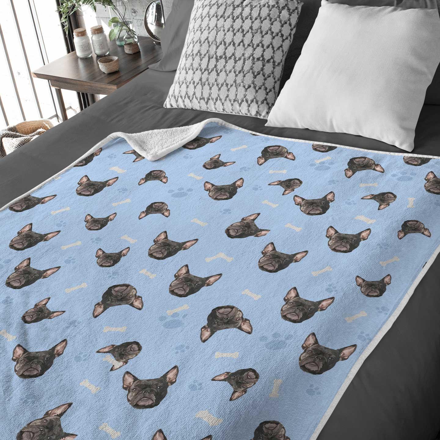 Personalized Dog Face Blanket