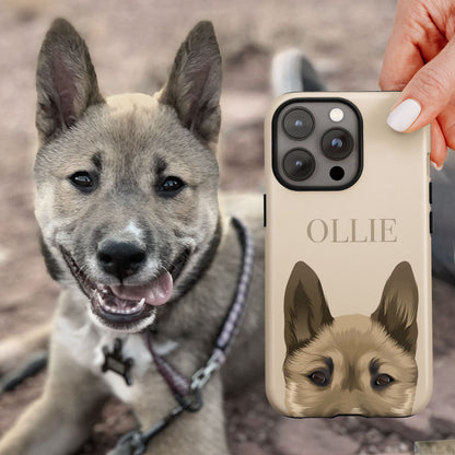 Custom Peak a Boo Dog Phone Case