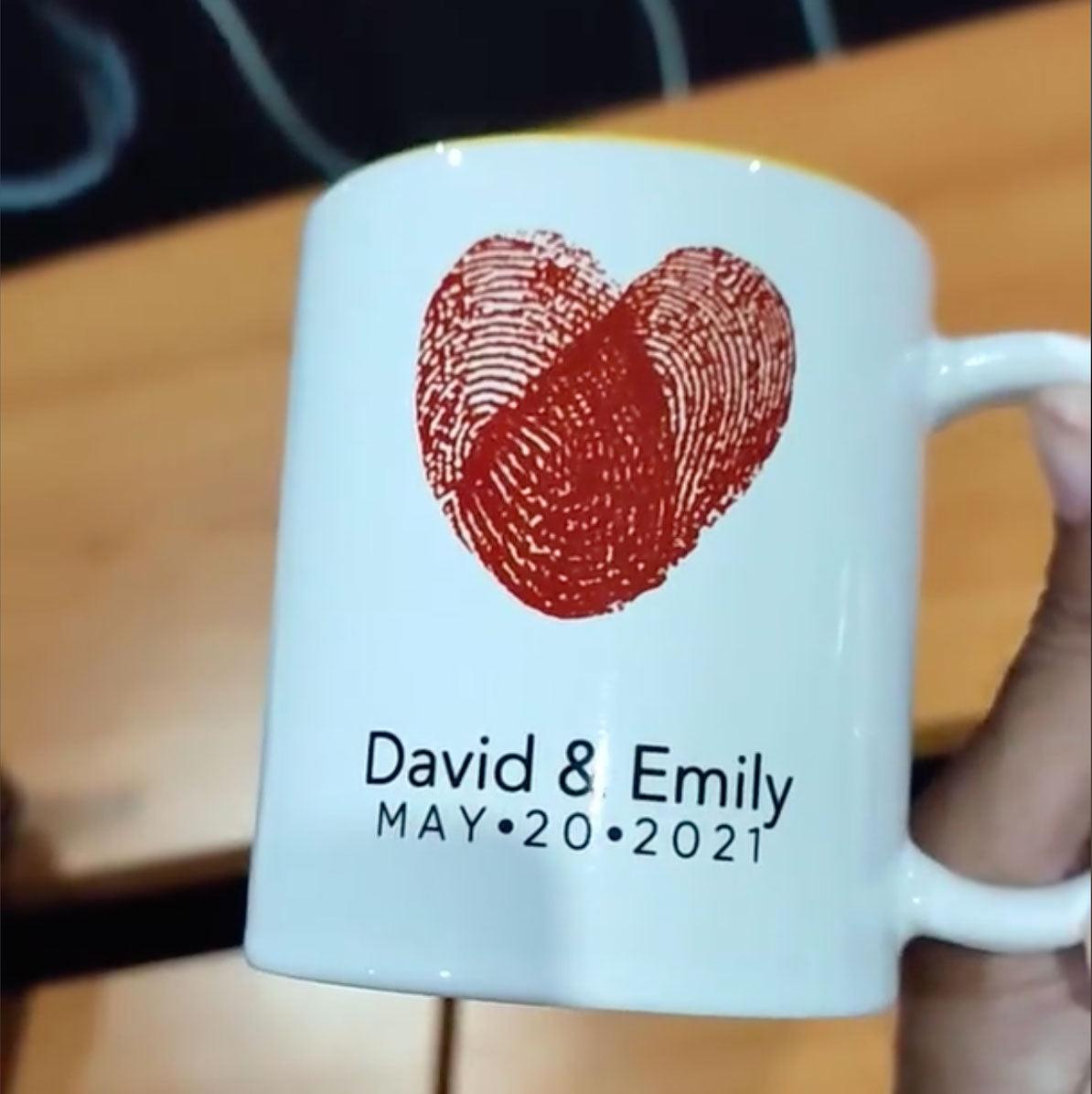 Personalized Couples Fingerprint Mug