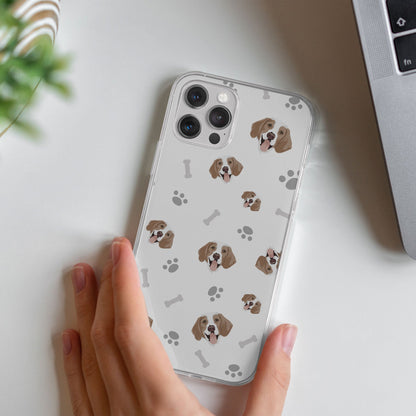 Custom Dog Face Clear Case