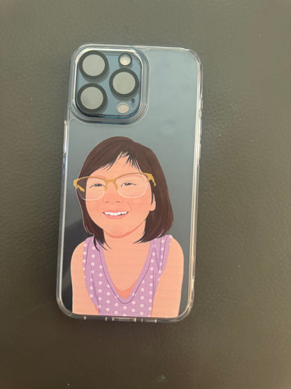 Custom Child Portrait Clear Case