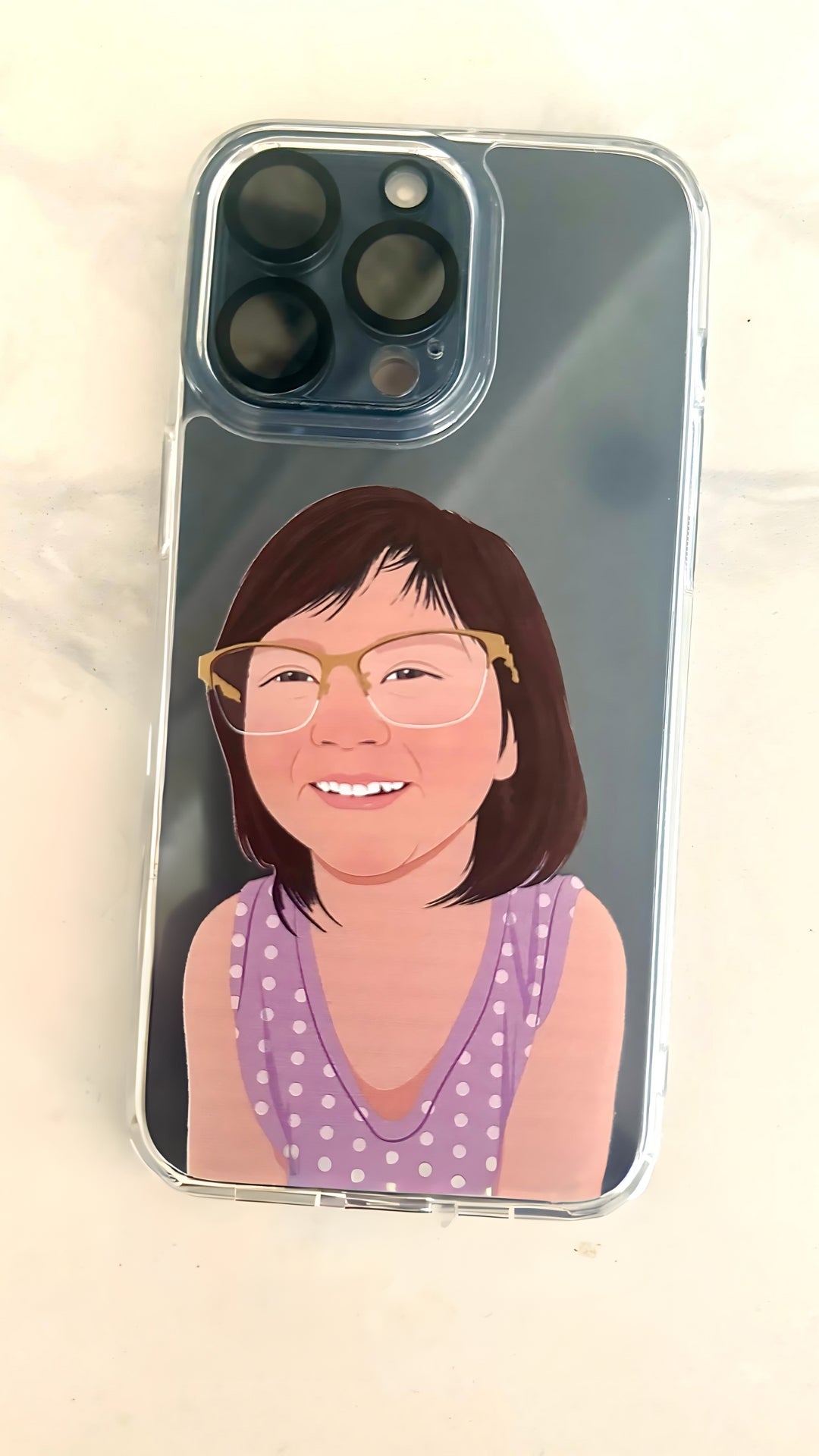 Custom Child Portrait Clear Case