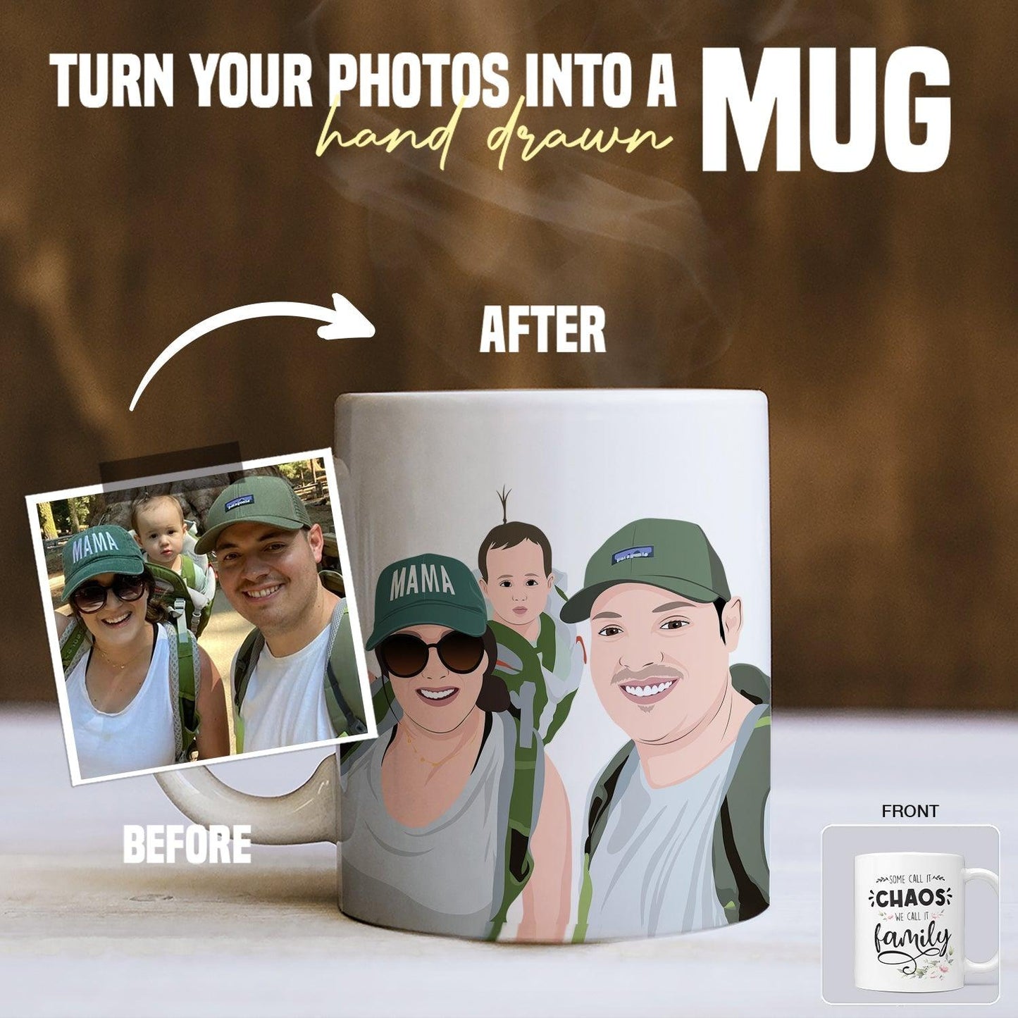 Personalized 'Some Call it Chaos We Call it Family' Mug
