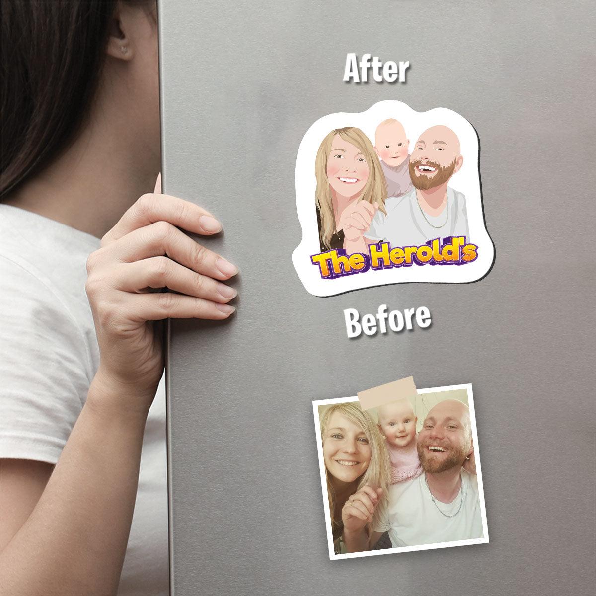 Personalized Family Fridge Magnets