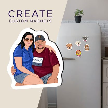 Custom Couple Fridge Magnets