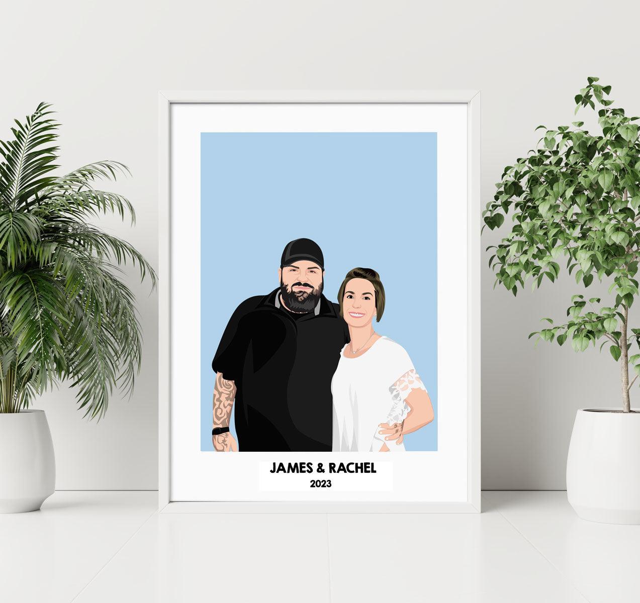 Personalized Couple Portrait