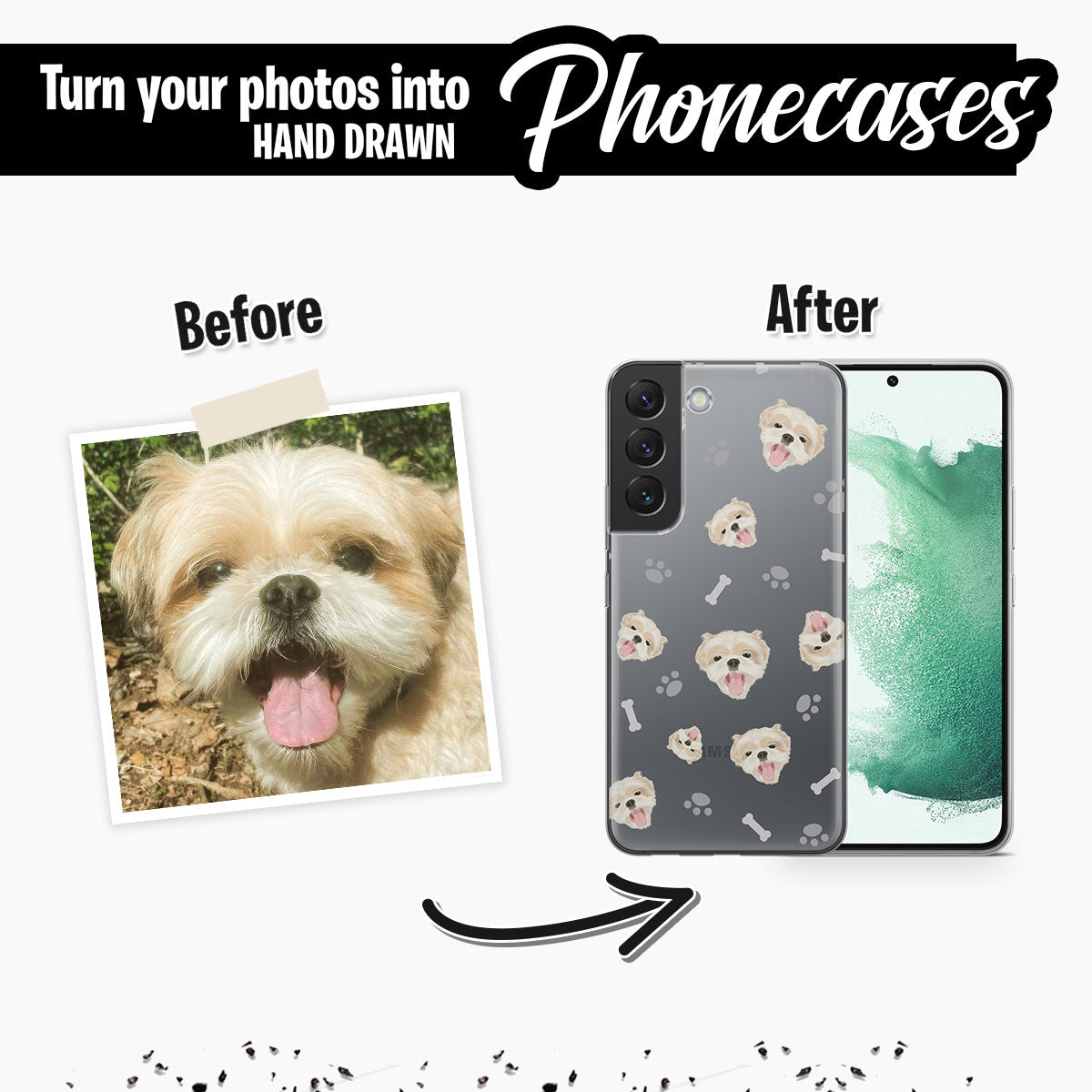 Custom Dog Face Clear Case