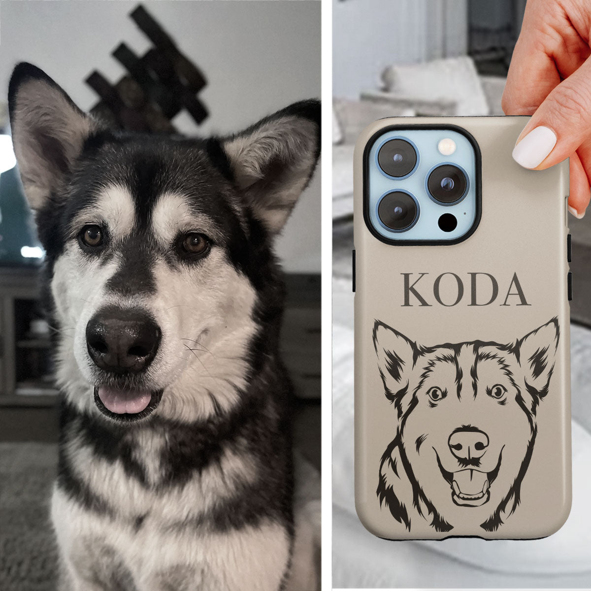 Custom Dog Sketch Case