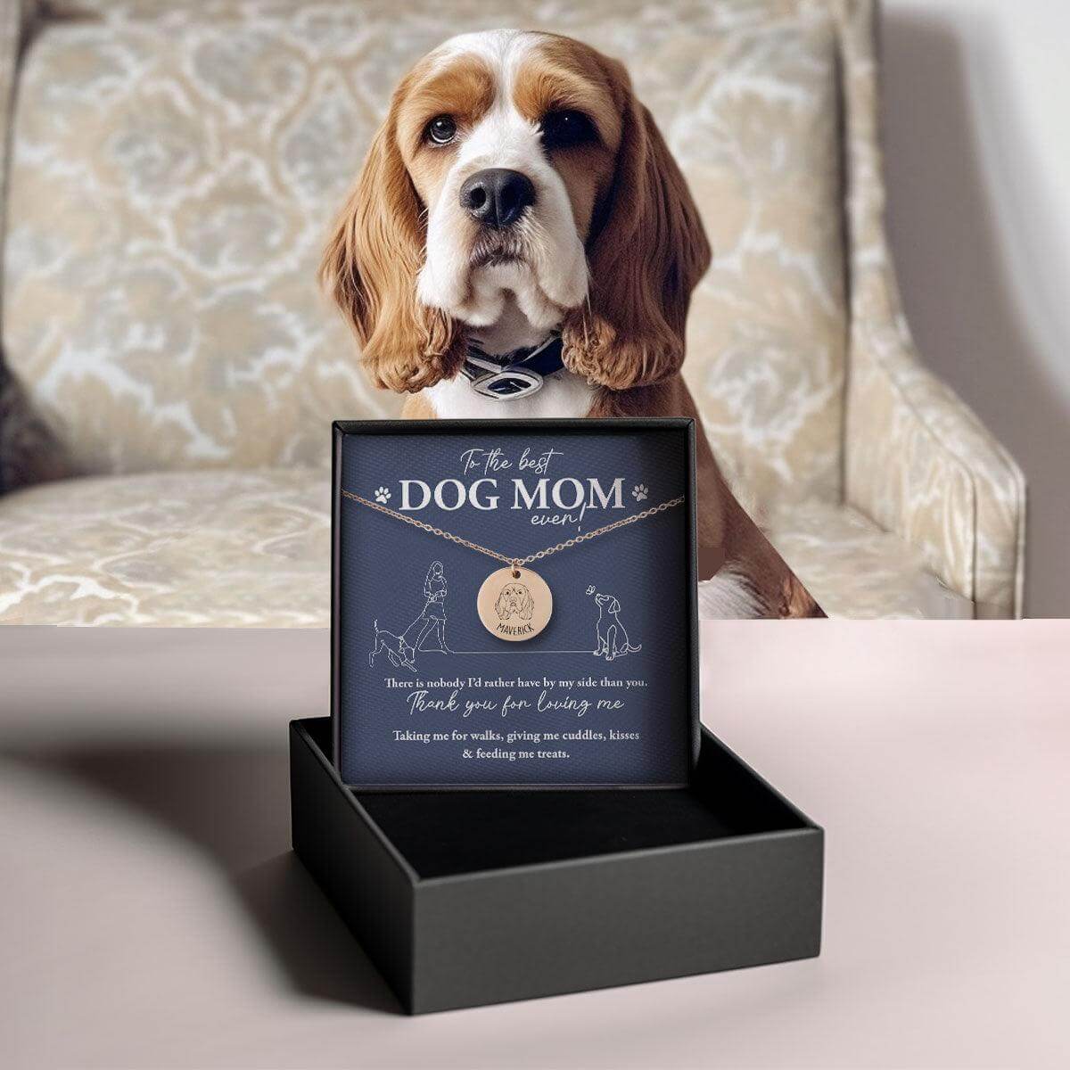 Personalized Dog Mom Necklace Gift