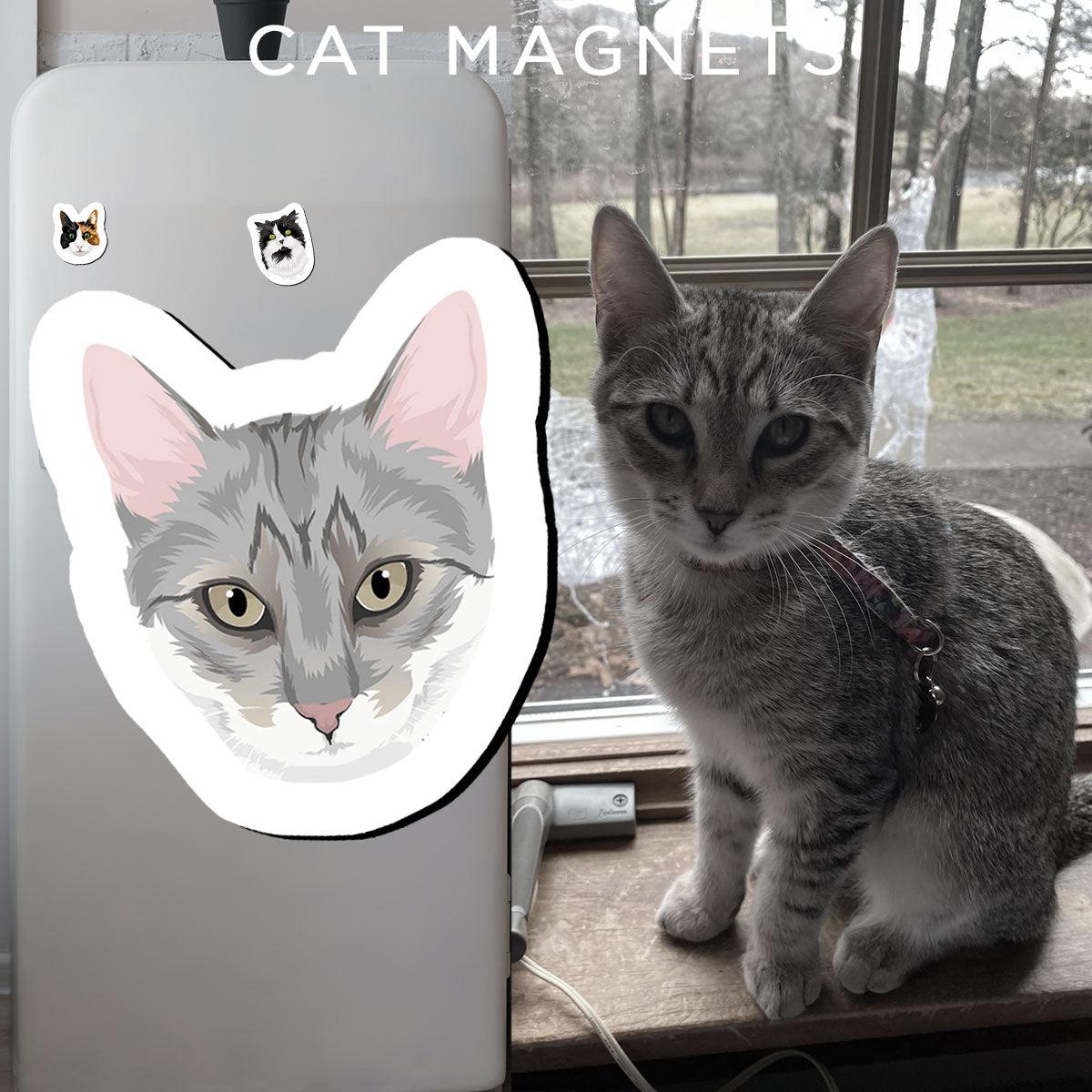 Personalized Cat Face Magnets