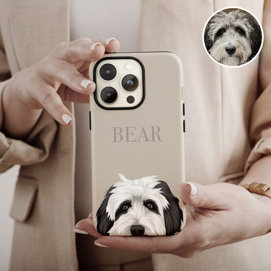 Custom Peak a Boo Dog Phone Case