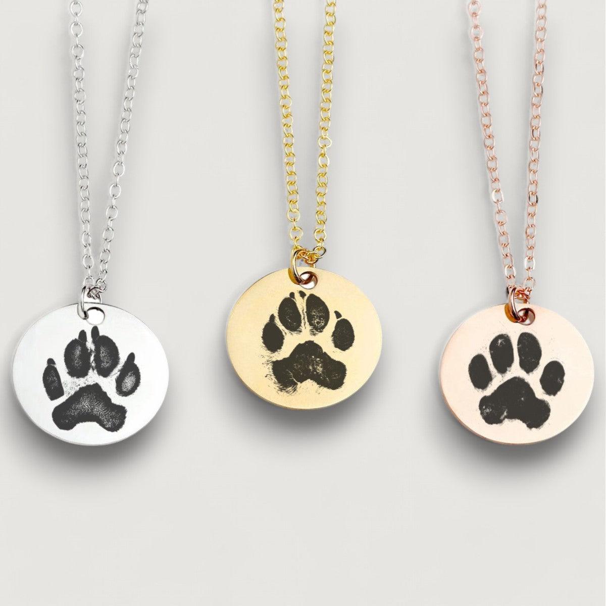 Personalized Paw Print Necklace